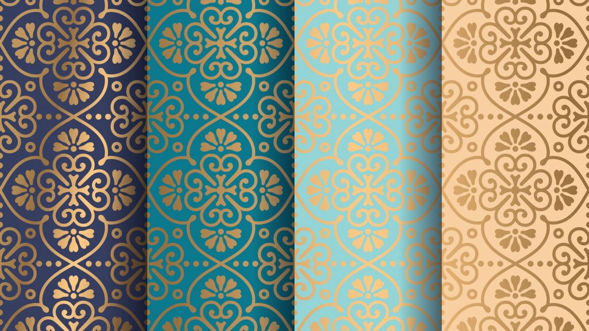 Бирюзовый фон с золотом