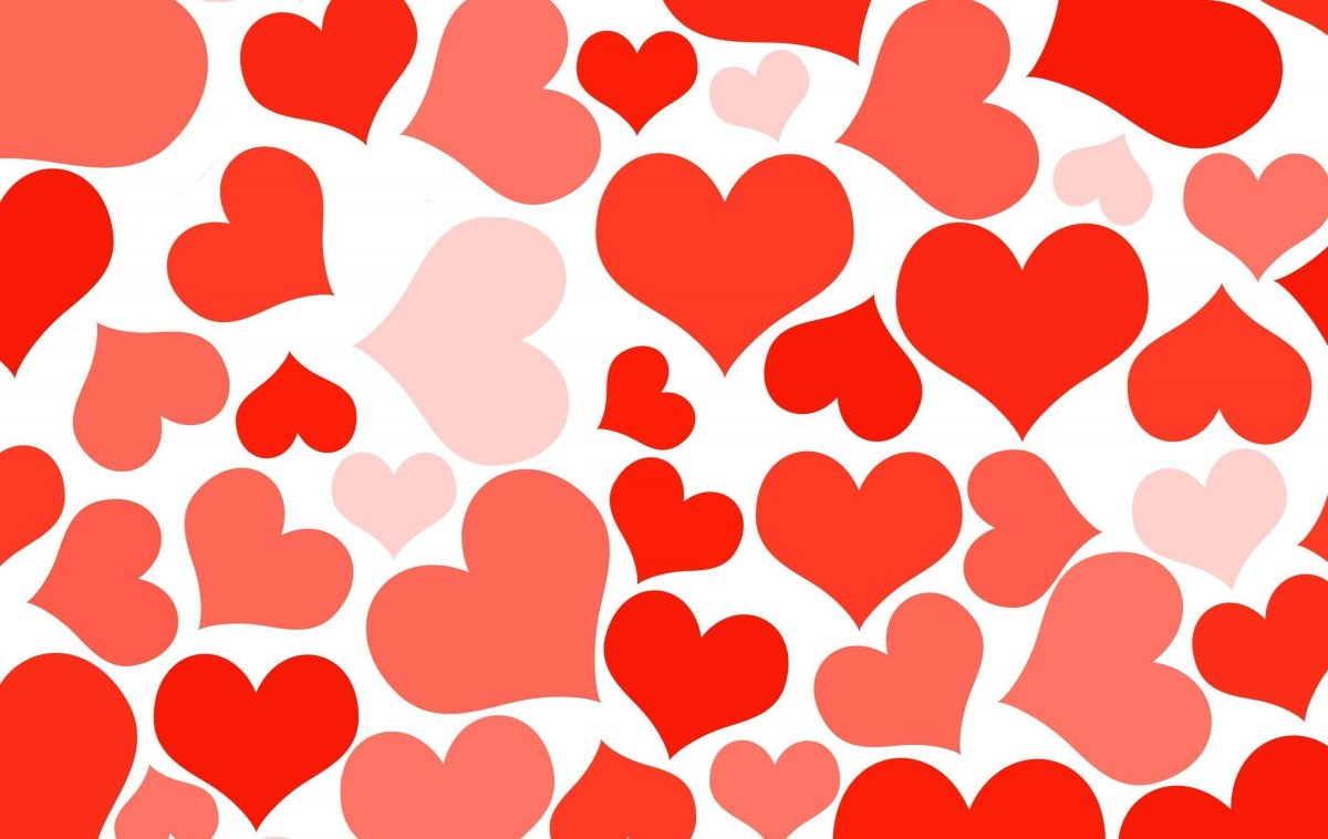 Много сердечек