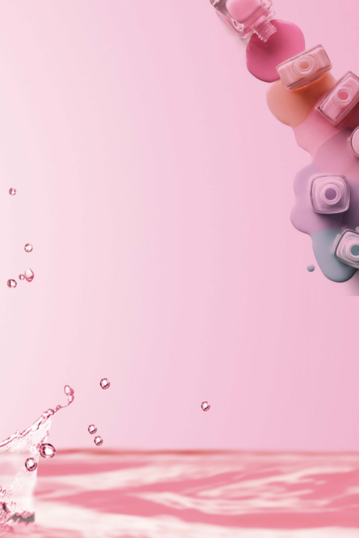 Розовый фон с узорами