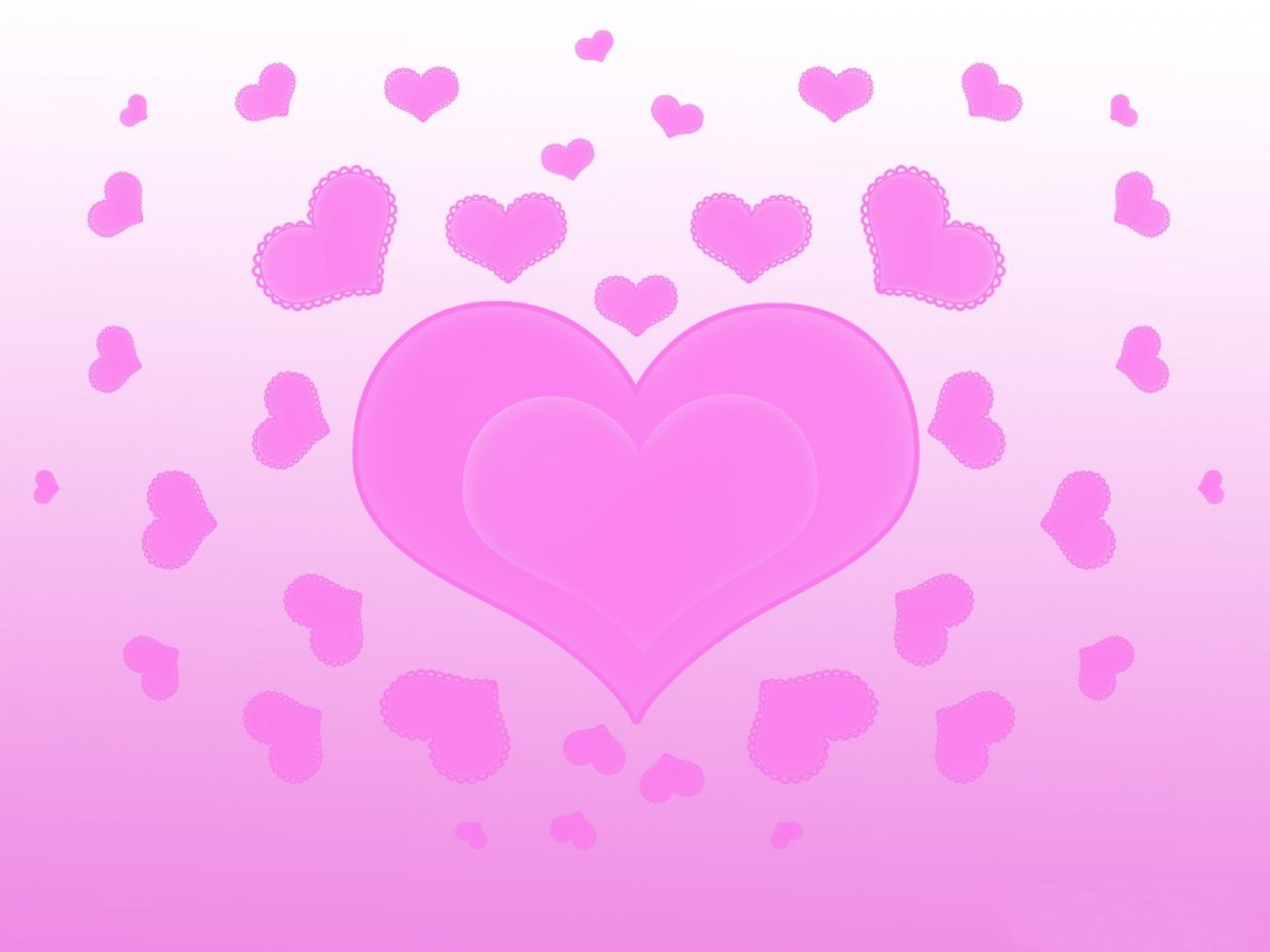 Розовые сердечки
