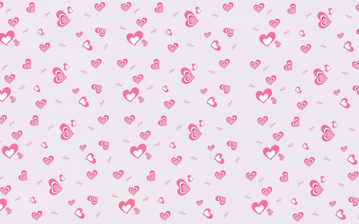 Розовый фон с сердечками