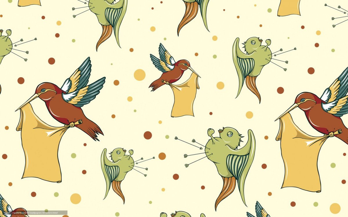 Фламинго на сером фоне