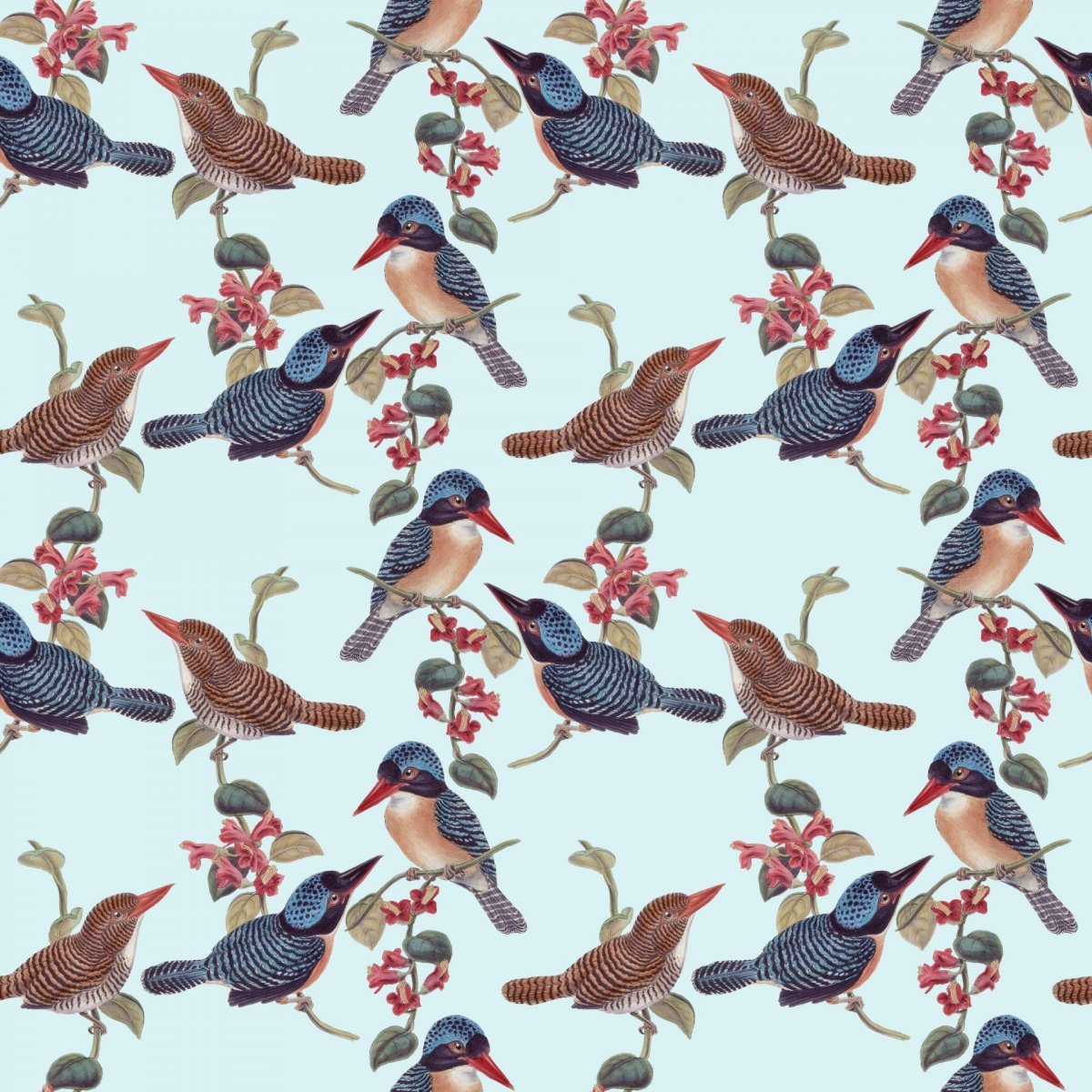 Птица в розовом небе