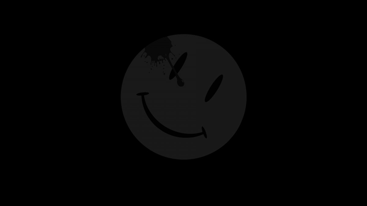 Рожица на черном фоне