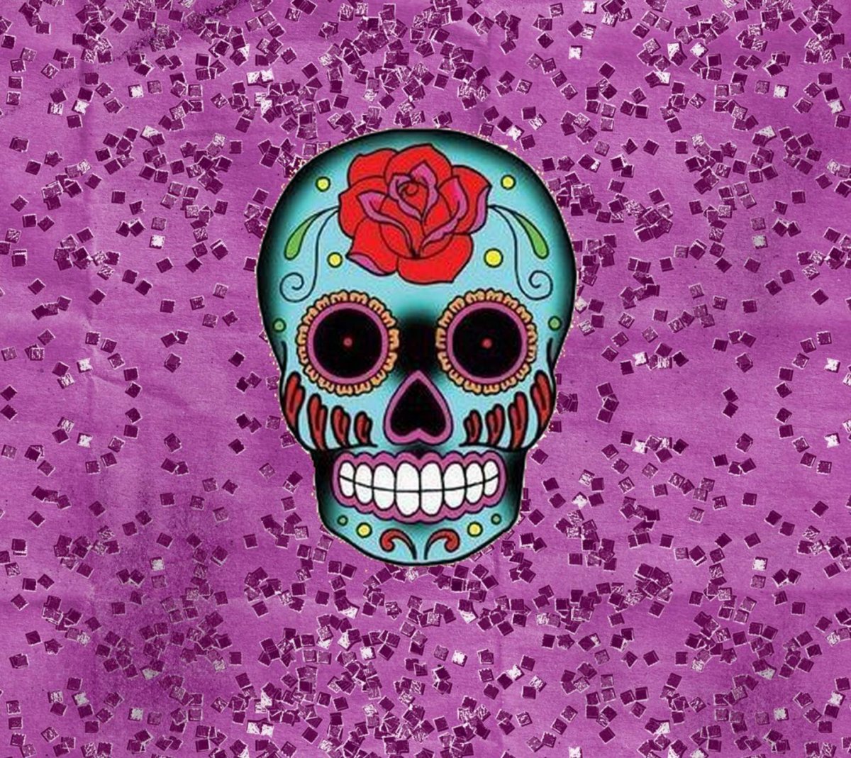 Череп с короной и цветами