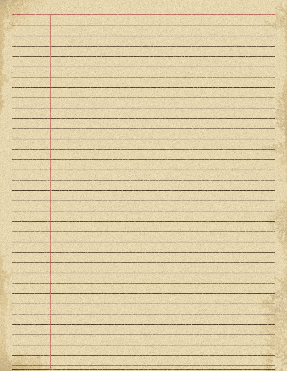 Лист тетради в линейку