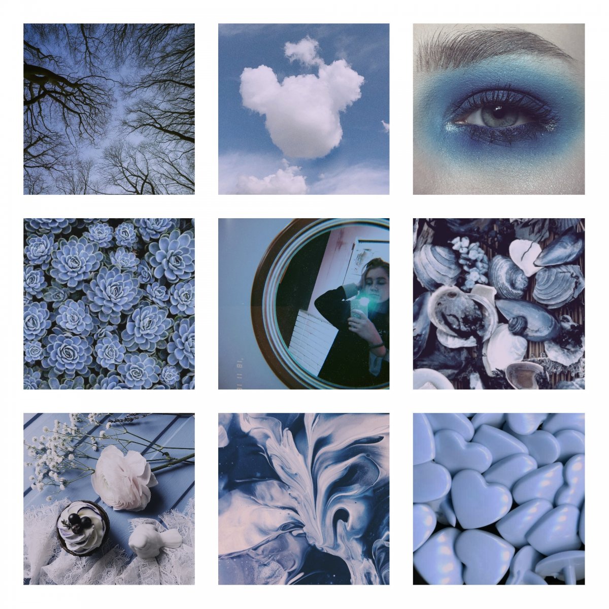 Белый цвет коллаж