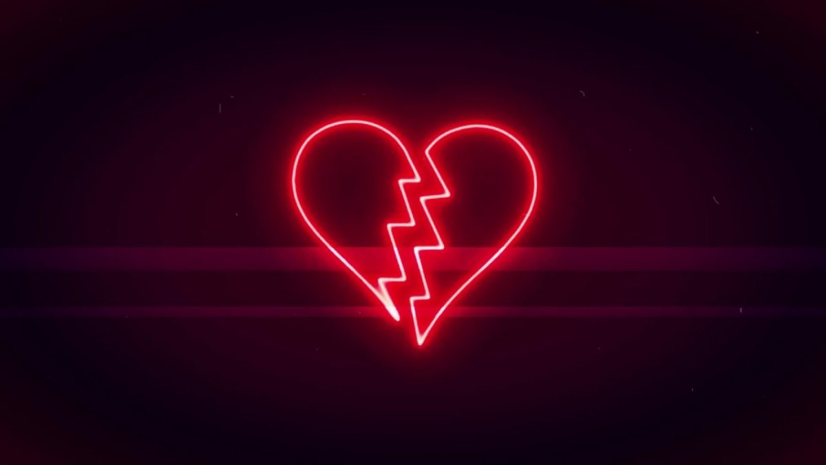 Разбитое сердце черно красные обои