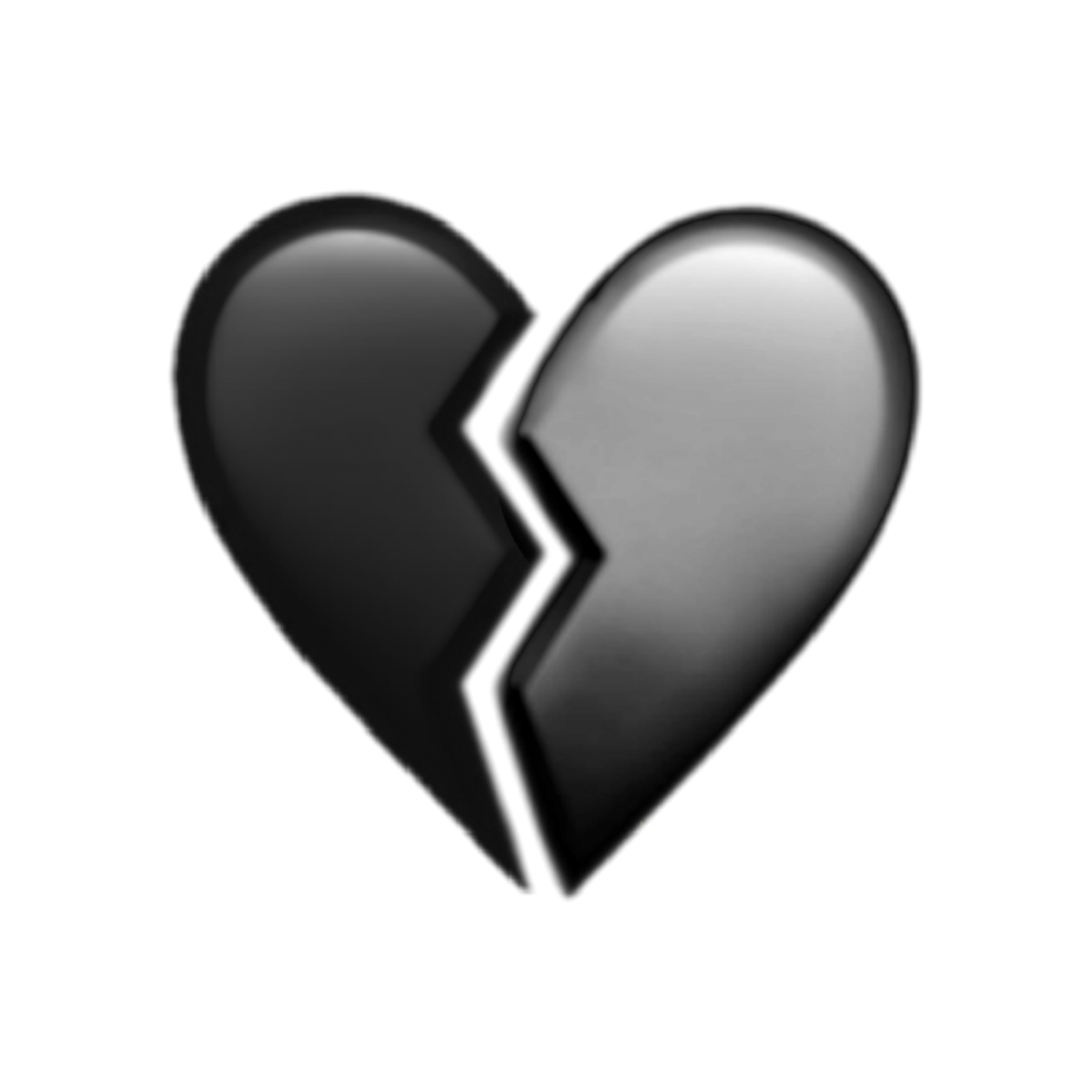 Разбитое сердце на черном фоне