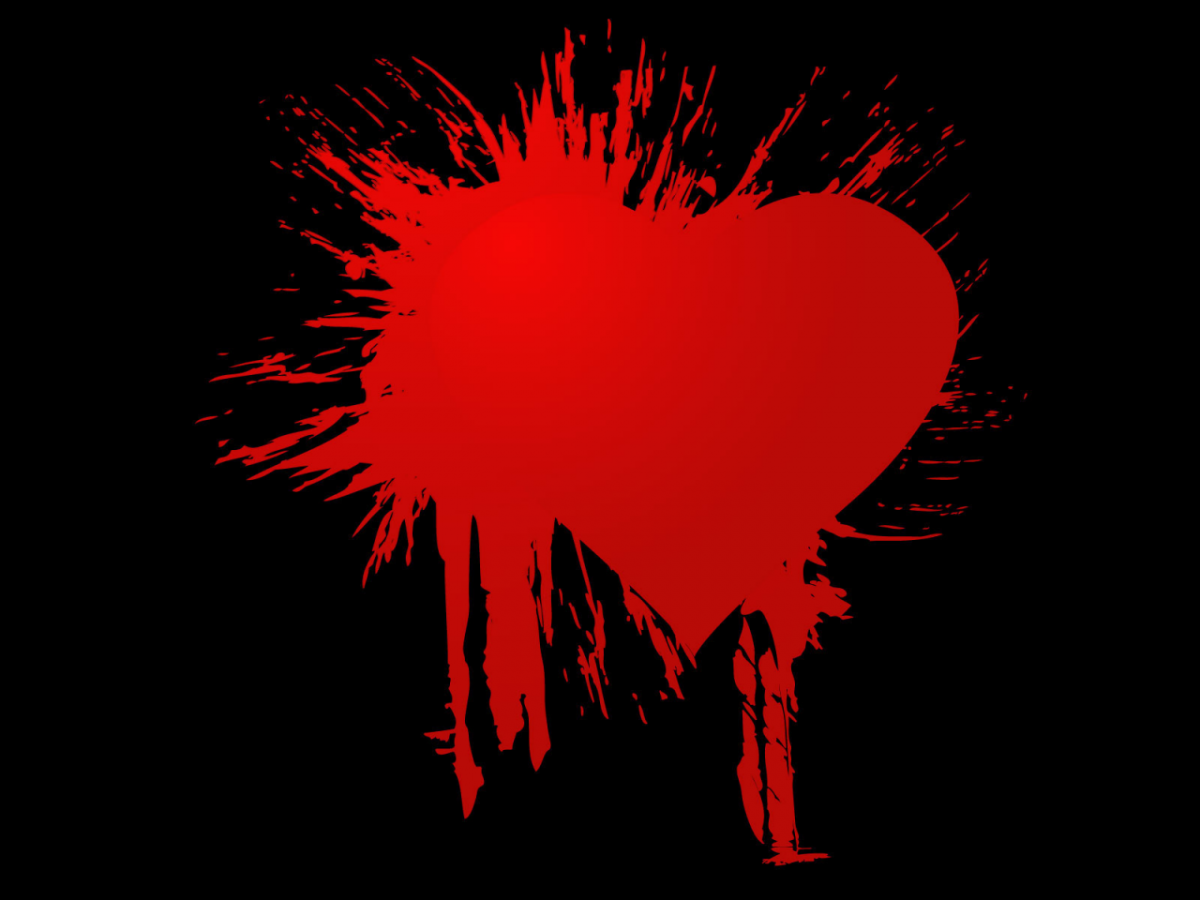 Фиолетовый фон с сердечками