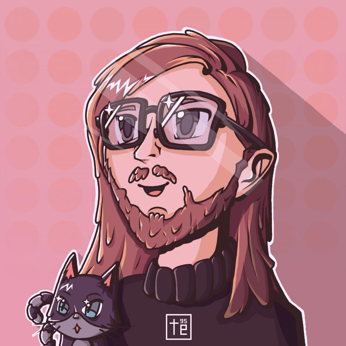 Летов с котиком арт