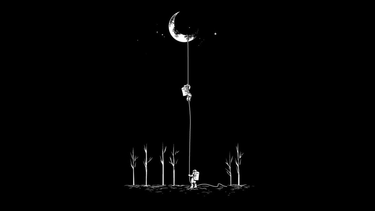 Минимализм на черном фоне