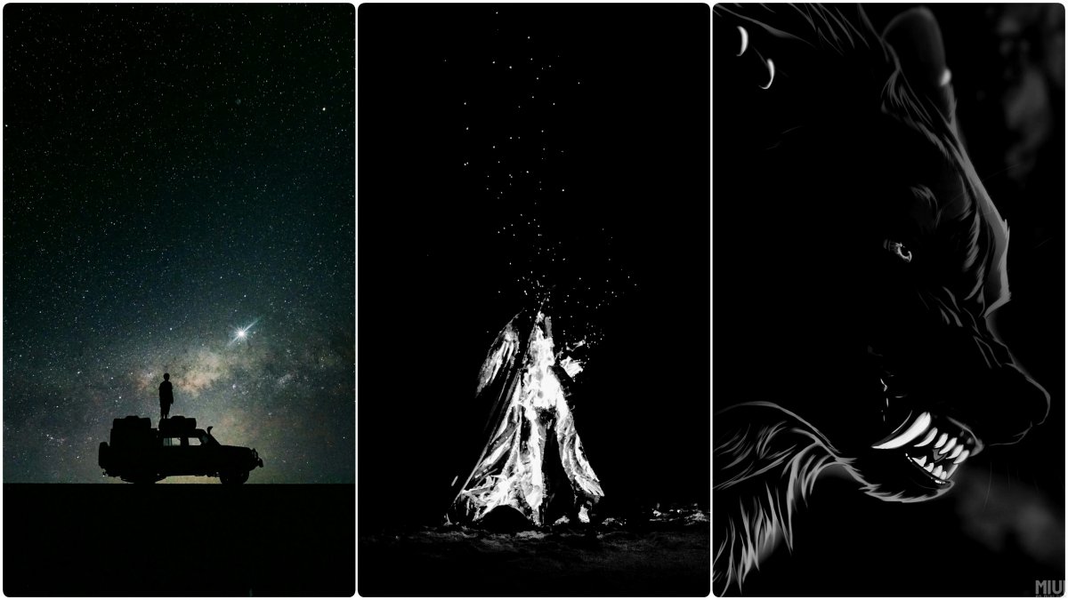 Черная заставка на рабочий стол