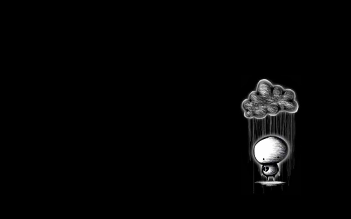 Веточка на черном фоне