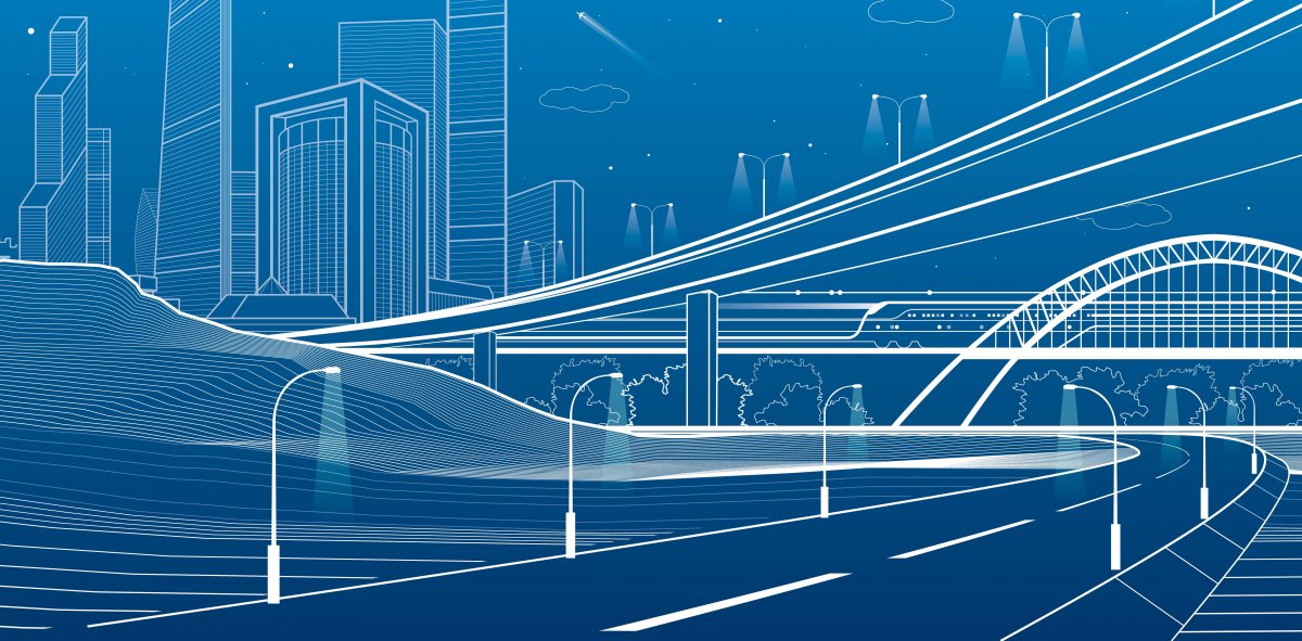 Дорога в движении