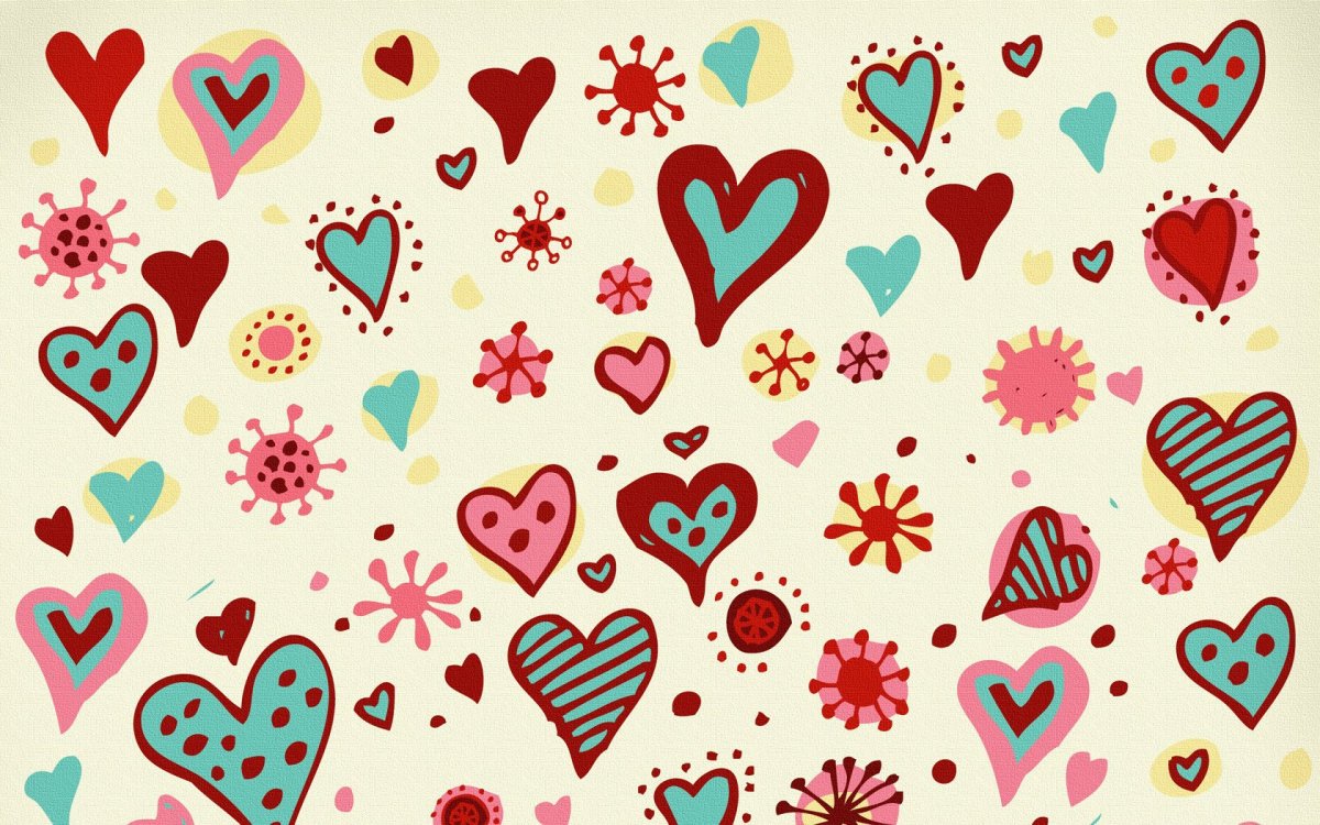 Милый фон с сердечками
