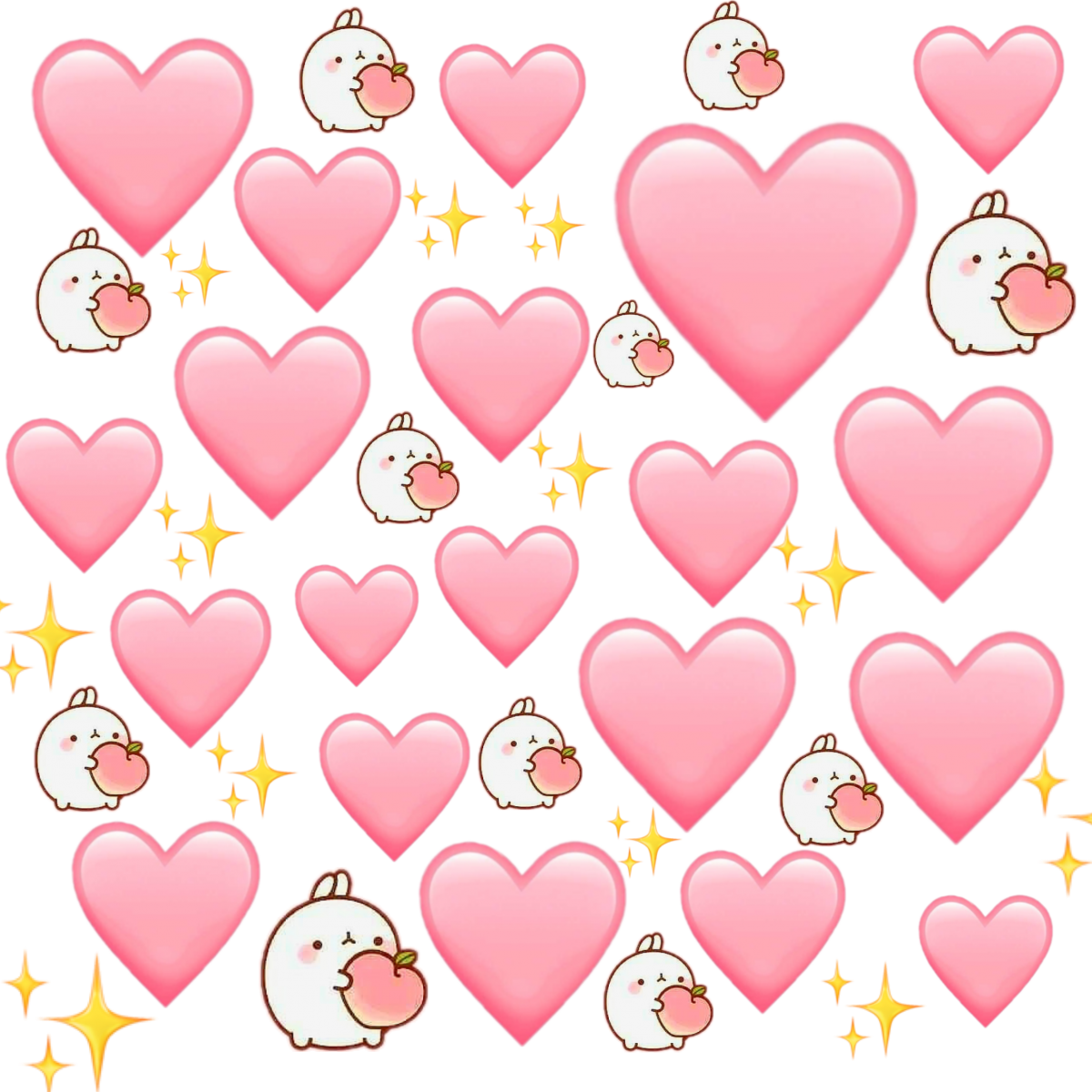 Розовый фон с сердечками