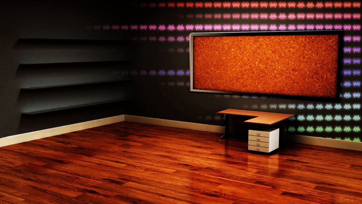 Фон стол и стена