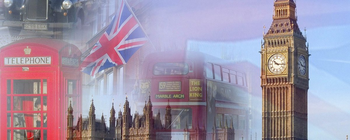 Флаг Британии на фоне Биг Бена