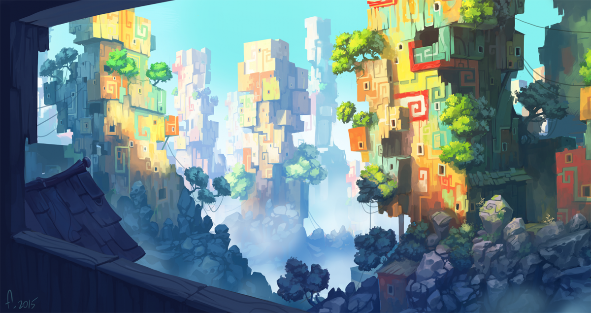 Цифровая живопись пейзаж