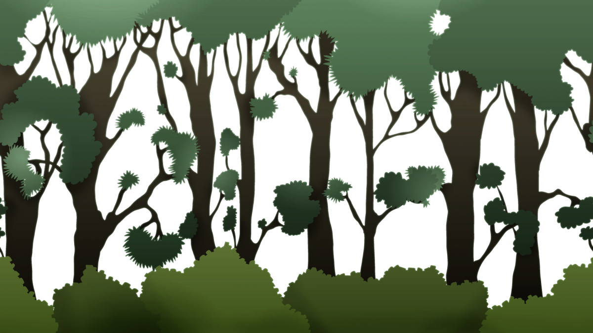 Лес рисунок