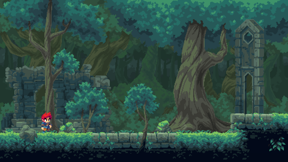 Лес пиксель арт