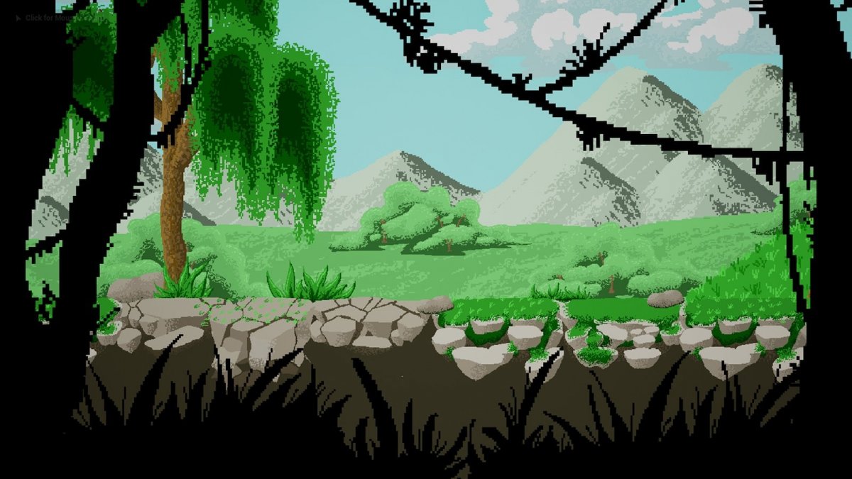 Пиксельный фон для 2д игры лес