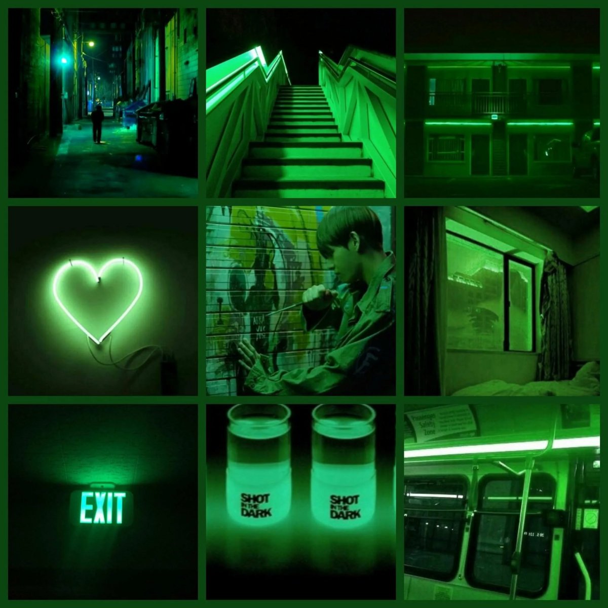 Много смайликов на чёрном фоне