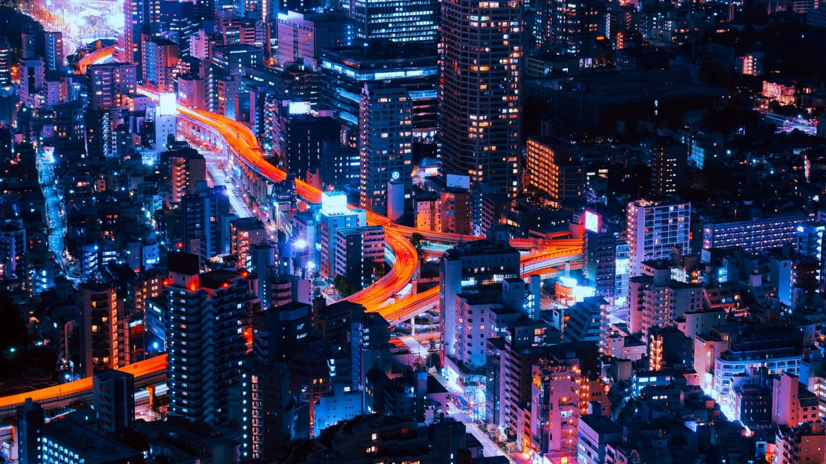 Япония Токио панорама