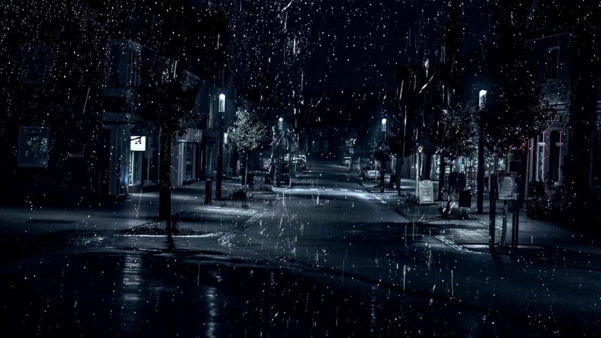 Аниме фон ночной город