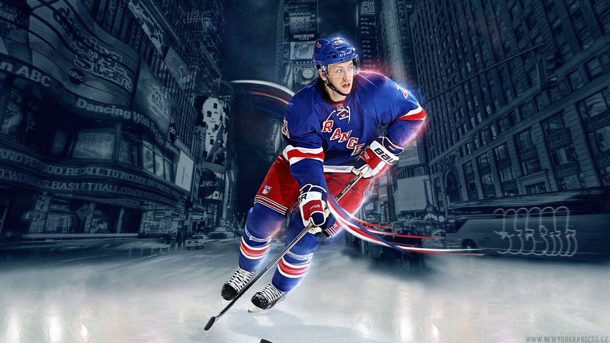 Хоккейный фон Нью Йорк Рейнджерс