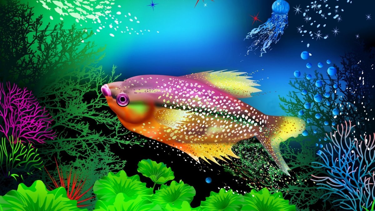 Рыбки в пруду