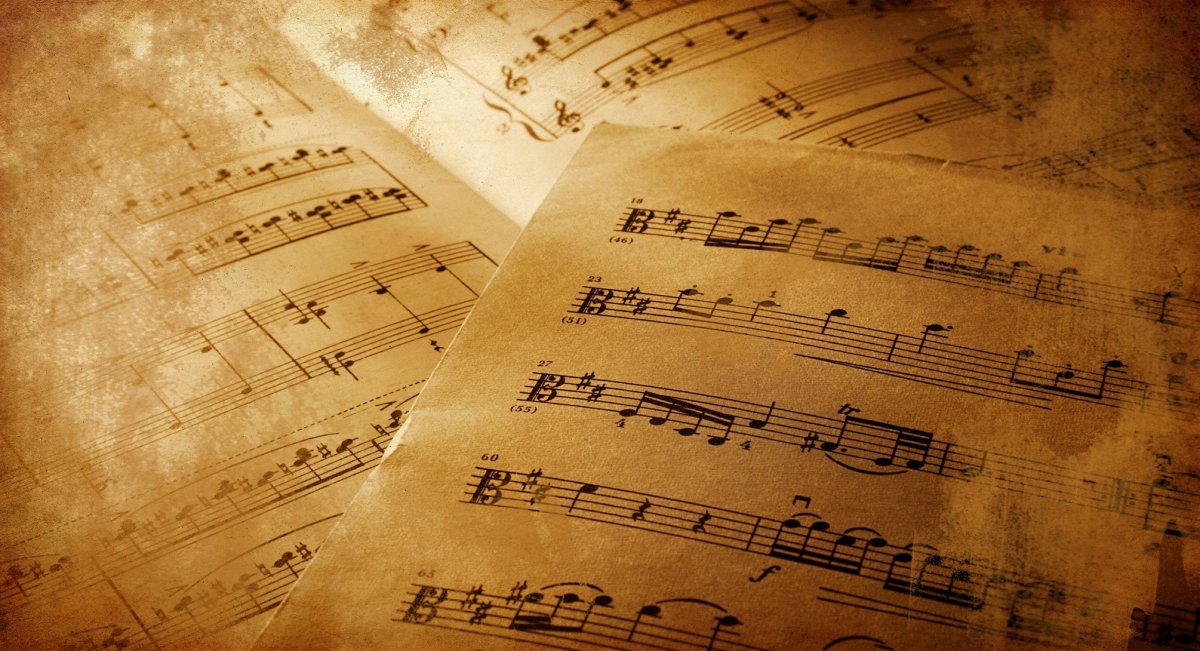 Красивый фон с нотами