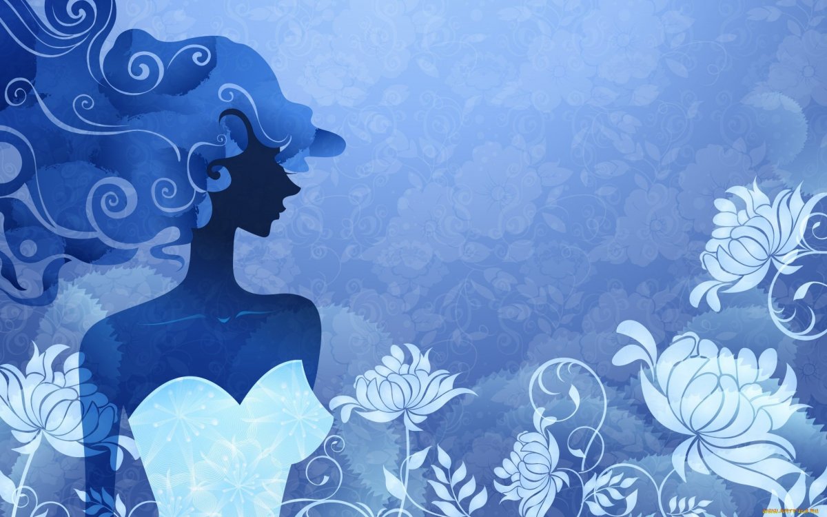 Красивый женский силуэт