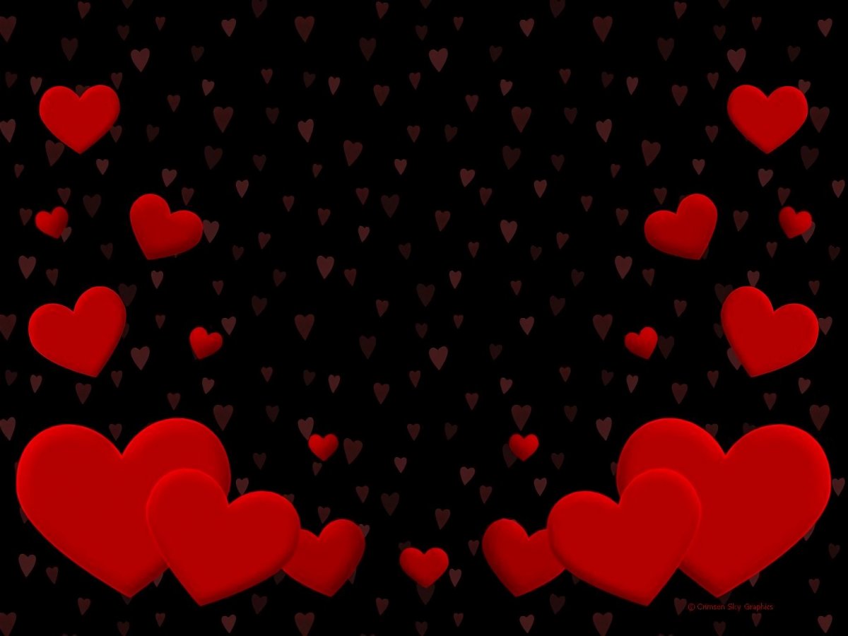 Сердце на черном фоне