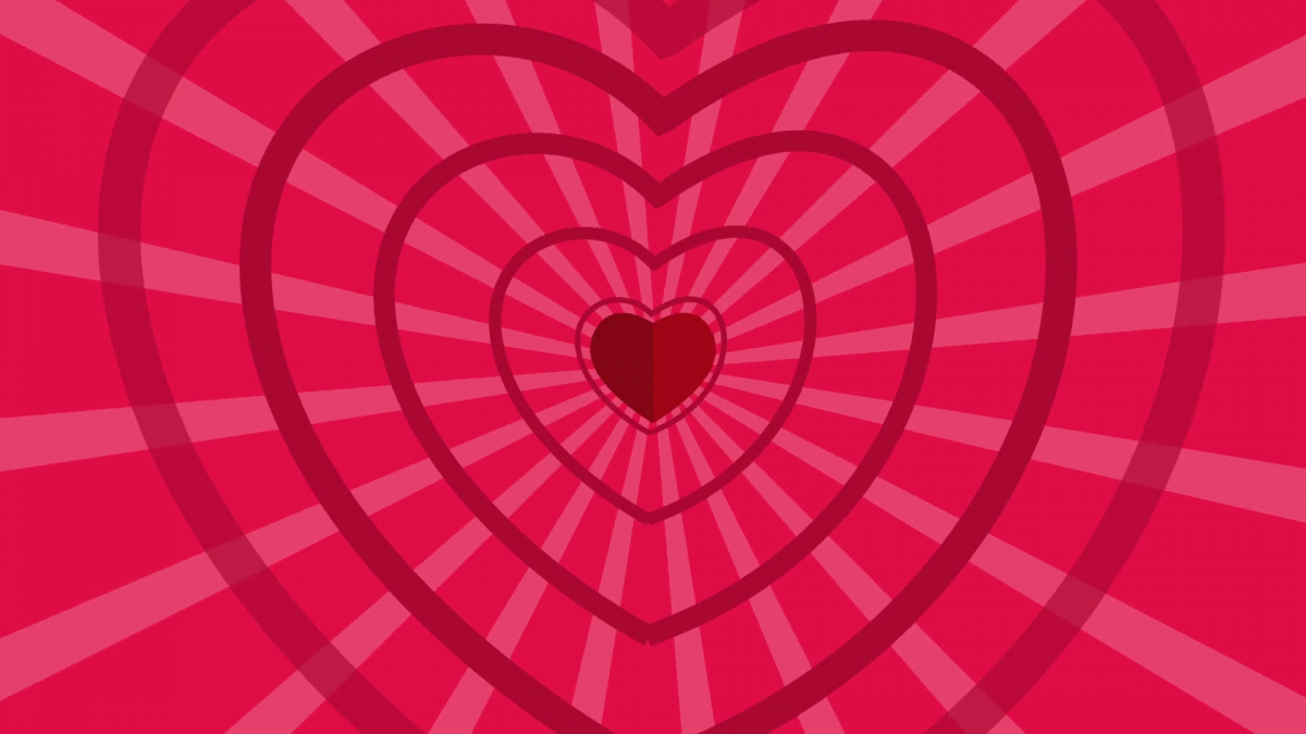 Сердечки над головой