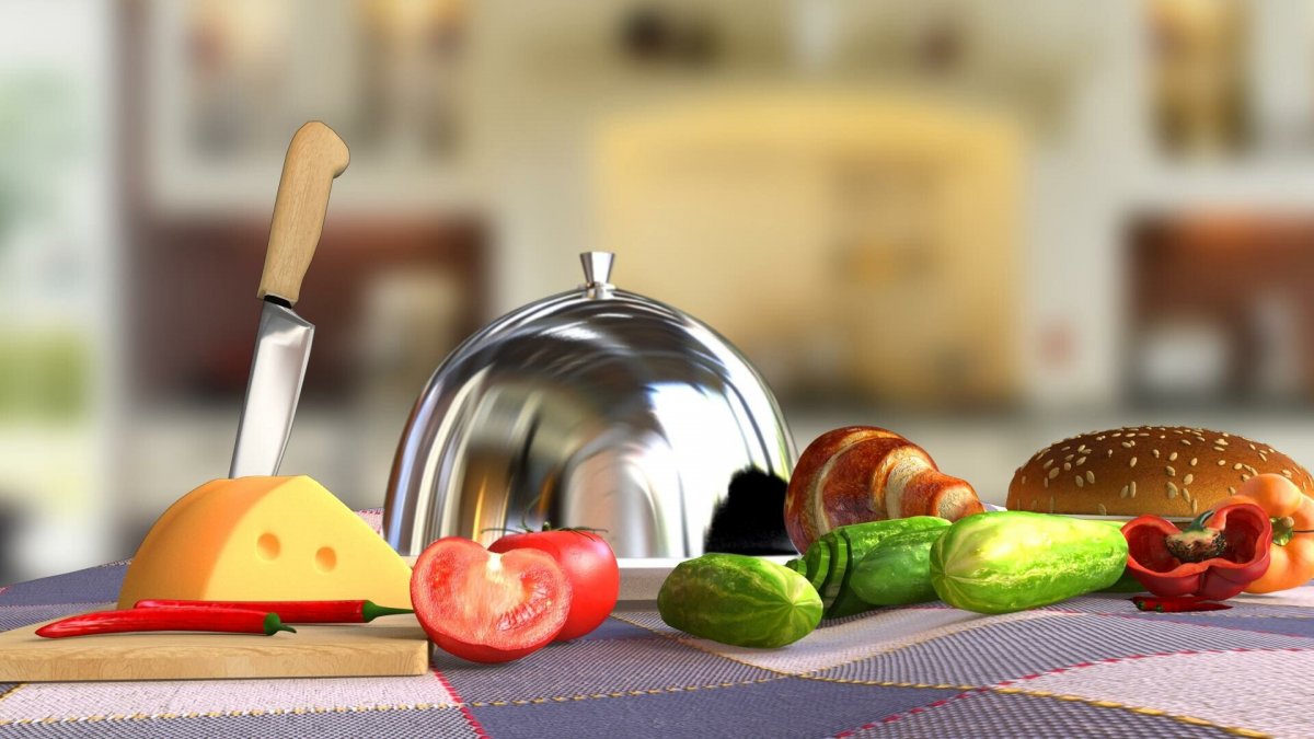 Уютная кухня с большим столом