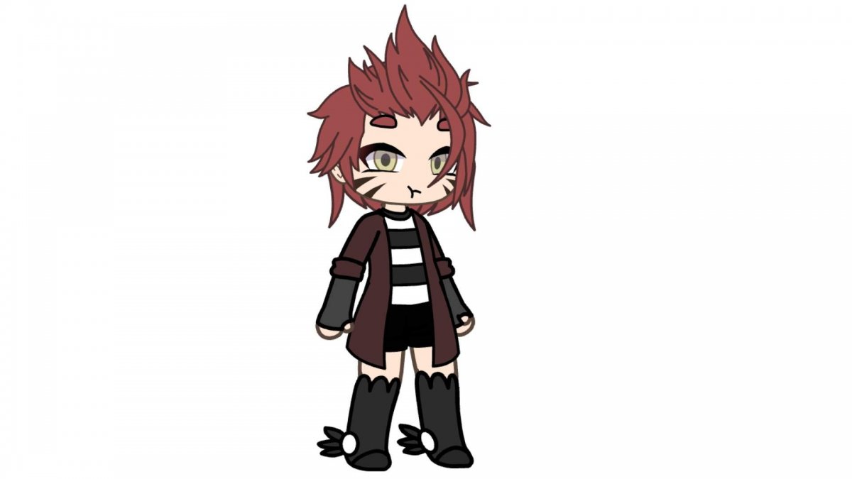 Гача лайф Крис на белом фоне