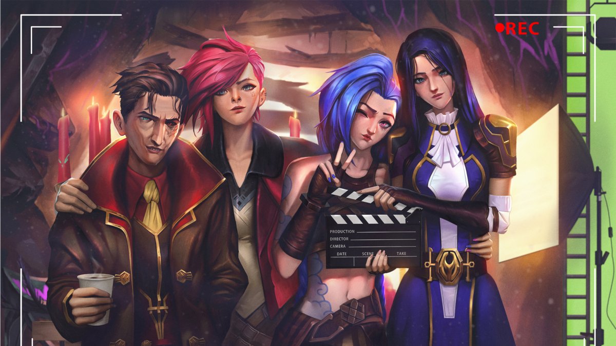 Обои на рабочий стол 1920х1080 Джинкс