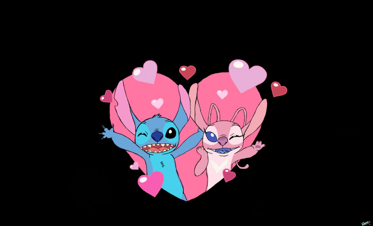 Стич с сердечками