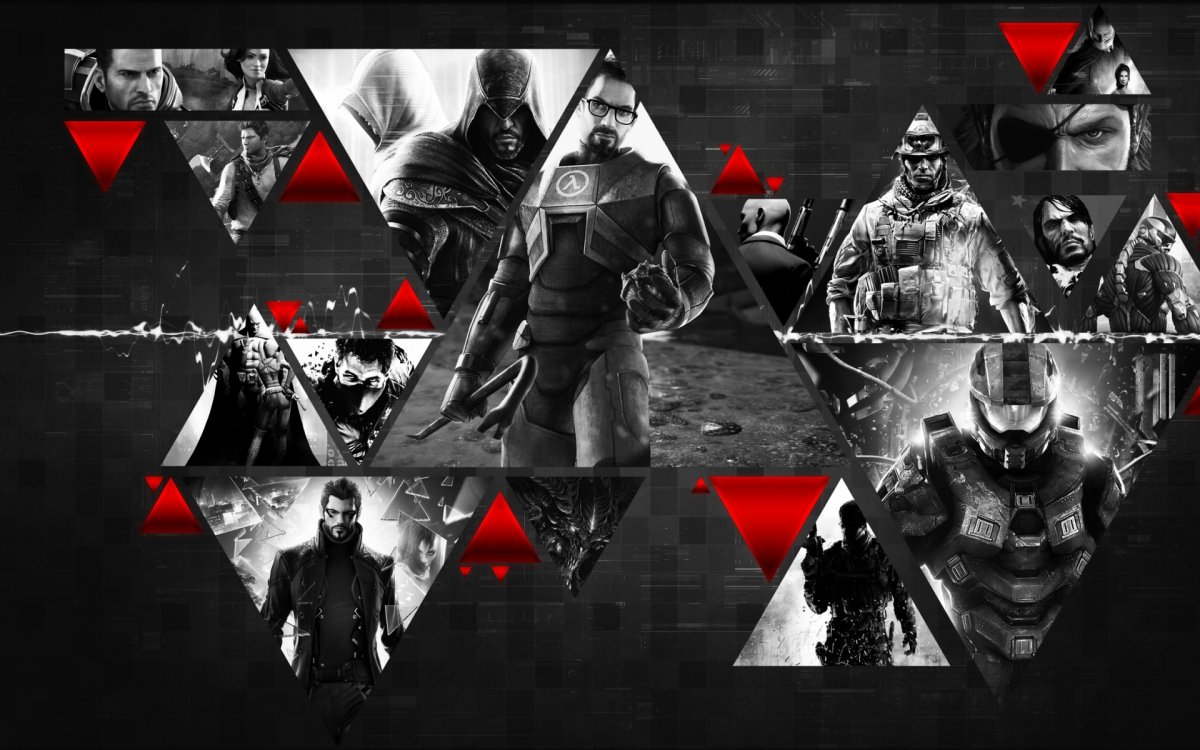 Фон с разными играми