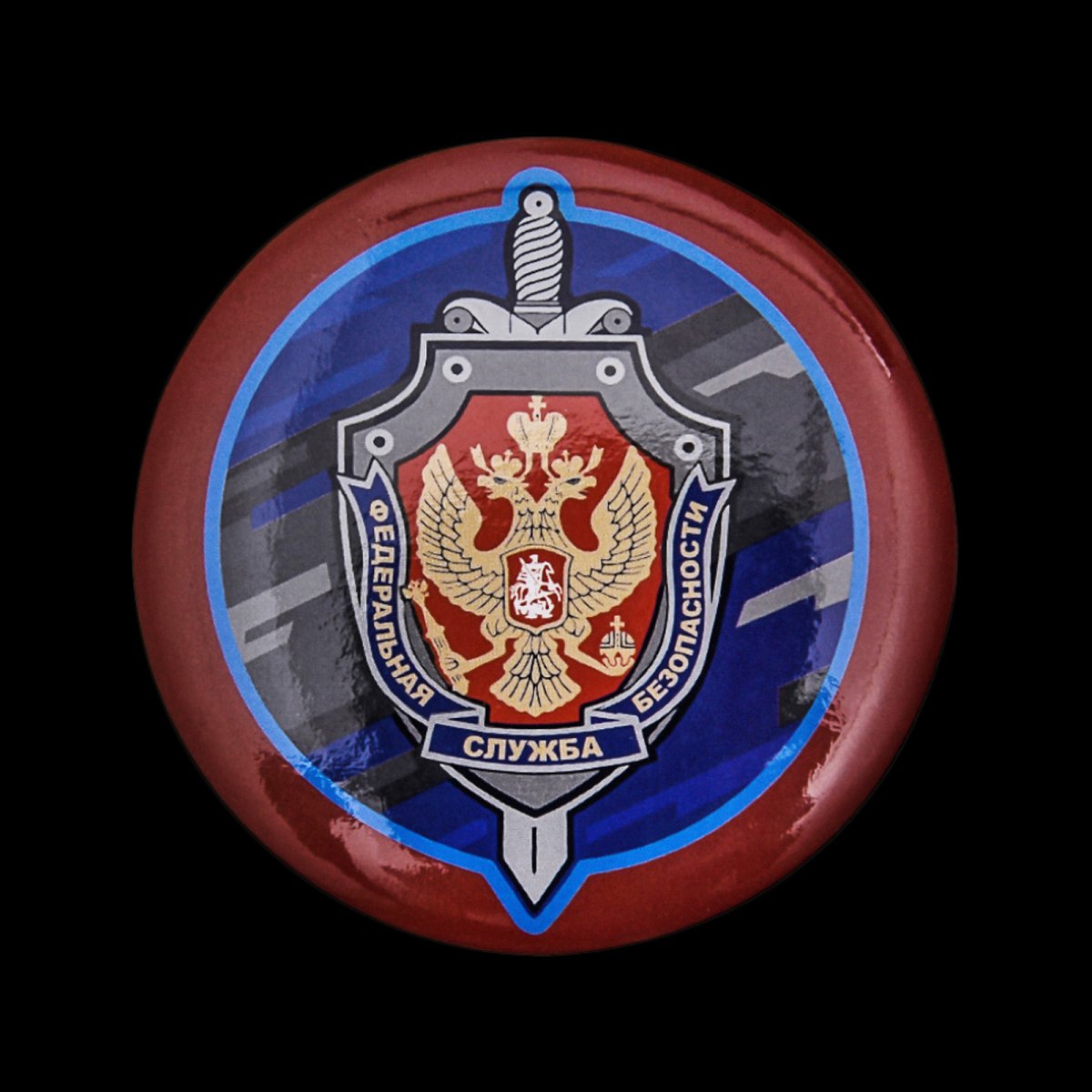 Герб России на черном фоне