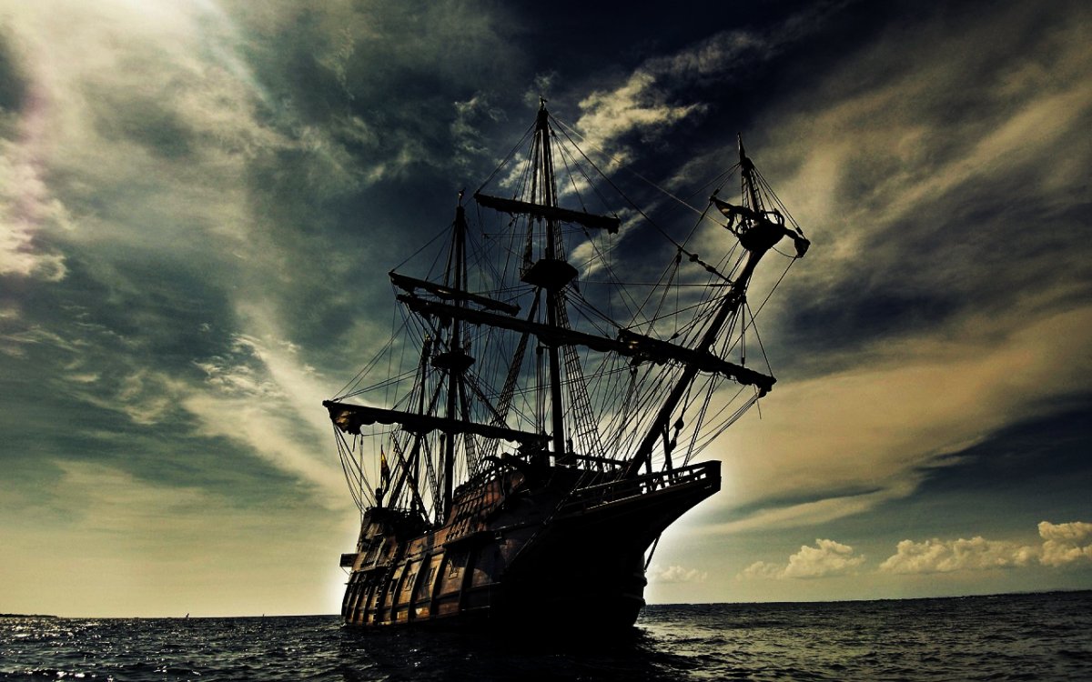 Обои белый парусник