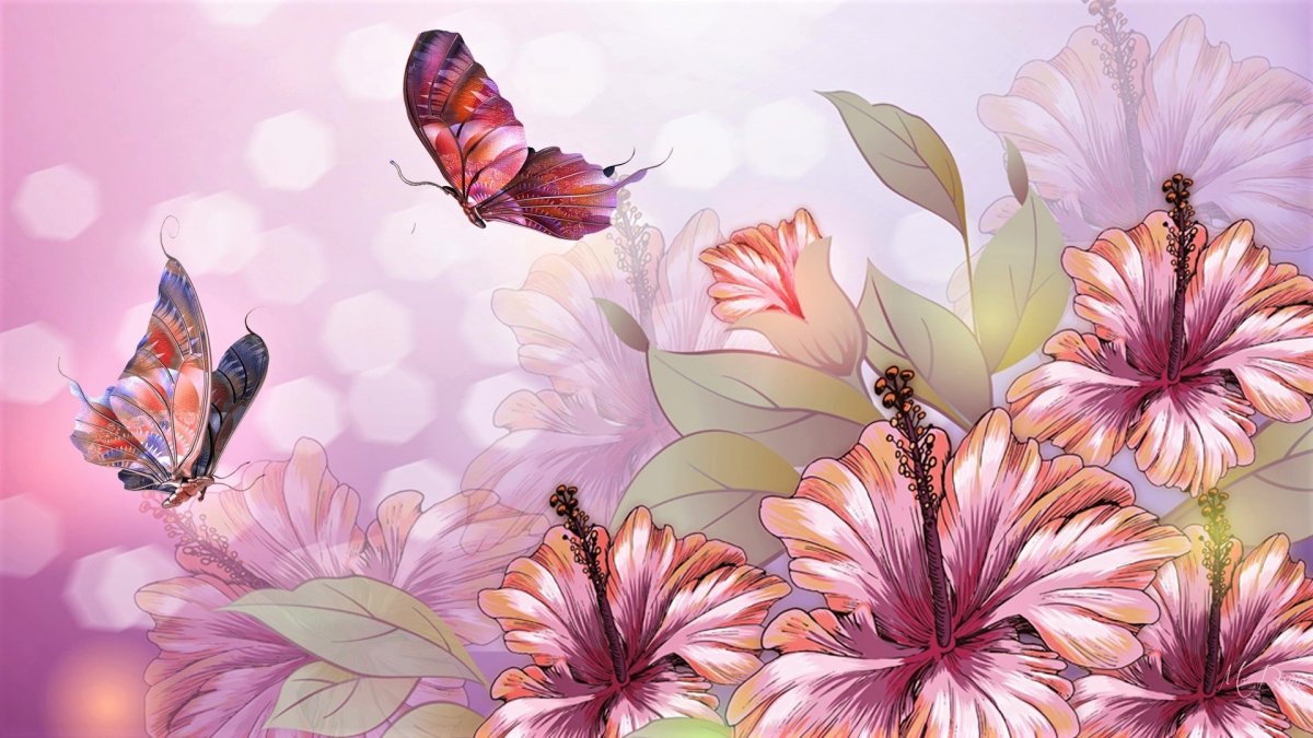 Цветы абстракция живопись