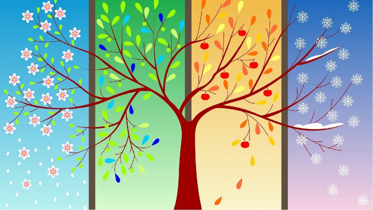 Фон времена года вертикальный