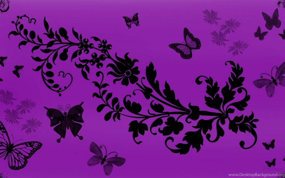 Фиолетовые бабочки Эстетика