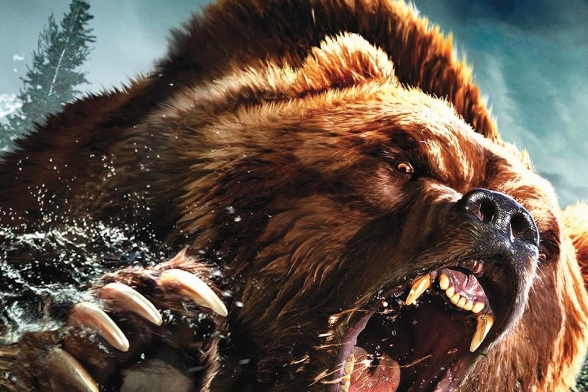 Флаг России с медведем