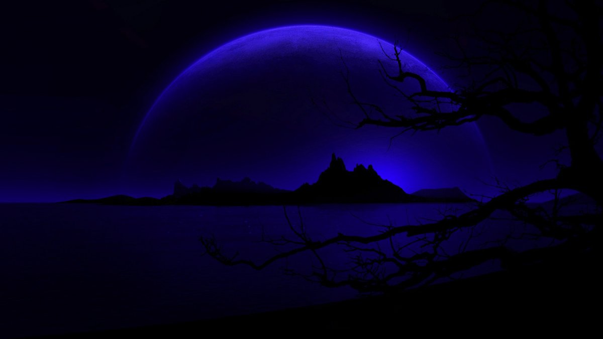 Ночь небо звезды Луна