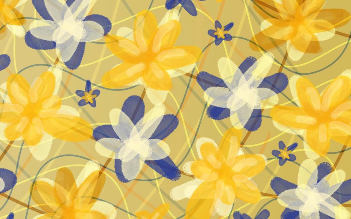 Голубой и желтый