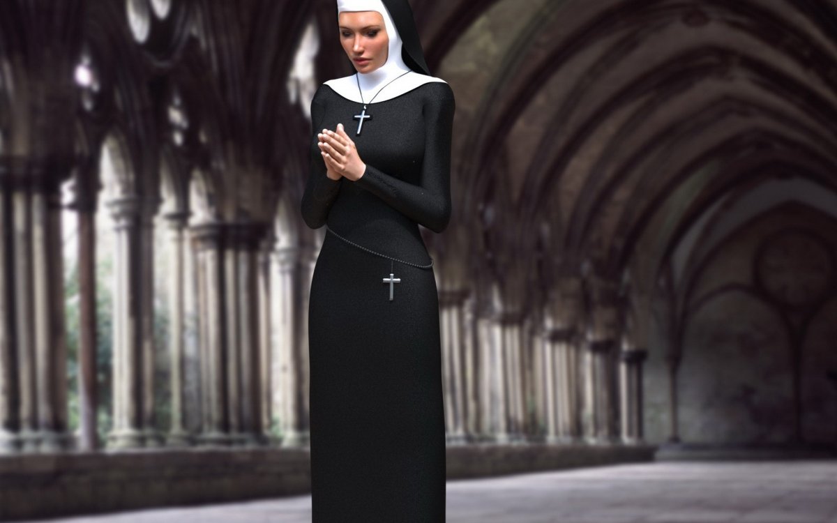 Монашка с черными глазами